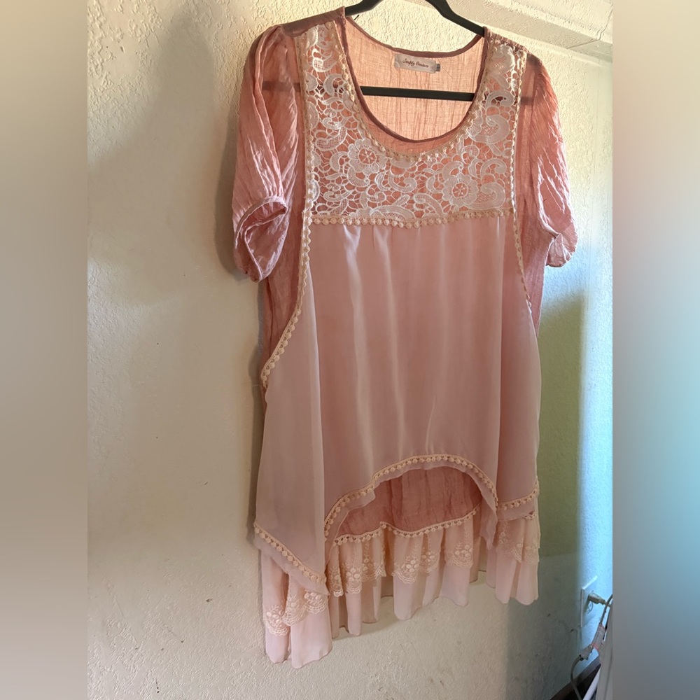 Simply Couture Blush Sheer dress